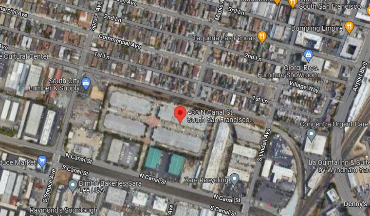 430 N Canal St,South San Francisco,CA,94080,US South San Francisco,CA